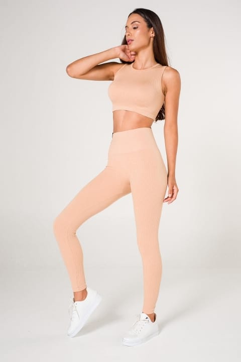 Dikişsiz Yüksek Bel Toparlayıcı Tayt FormActive 1550 - Ten