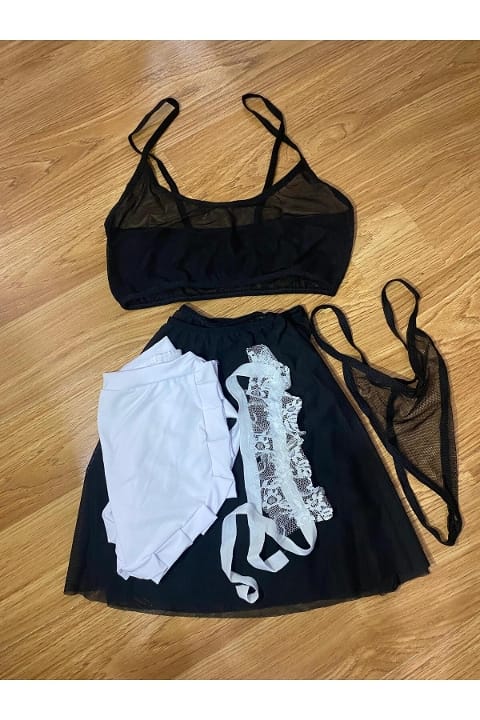 Nathalie Siyah Tül Eldiven Detaylı Kostüm Nathalie 2049 - Görsel 5