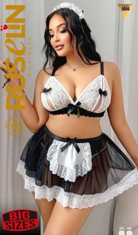 Ruselin Dantel Detaylı Tül Etekli Fantazi Body Ruselin 8006