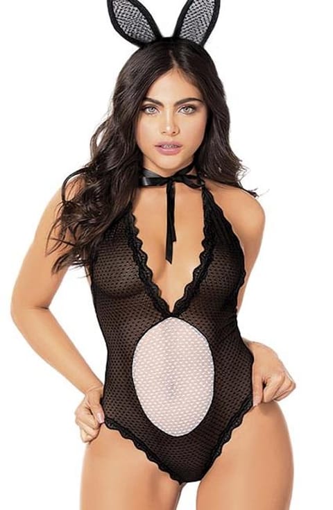 Dantelli Tül Siyah Body Loomerie 215