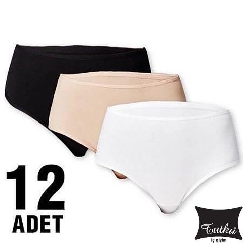 Yüksek Bel Destekli Beyaz Bato Külot Tutku 0924 - Beyaz