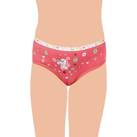 Elastan Yumuşak Pamuklu Kız Çocuk Slip Külot 12'li Tutku 832 - Krş (renk)