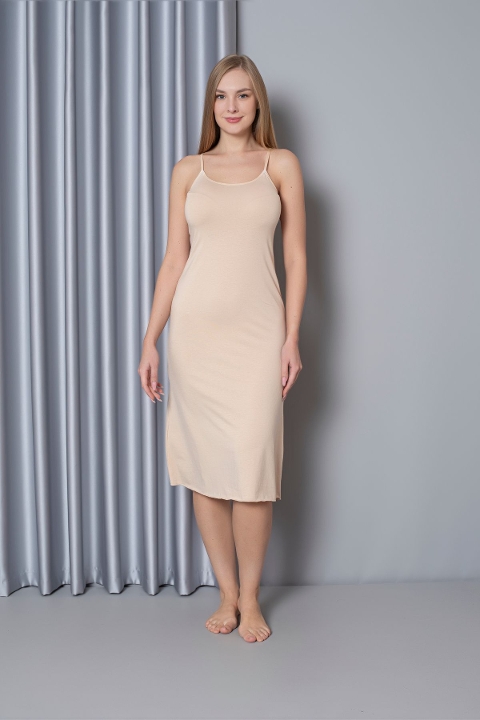 İp Askılı Modal Kadın Kombinezon Siyah Confeo 801