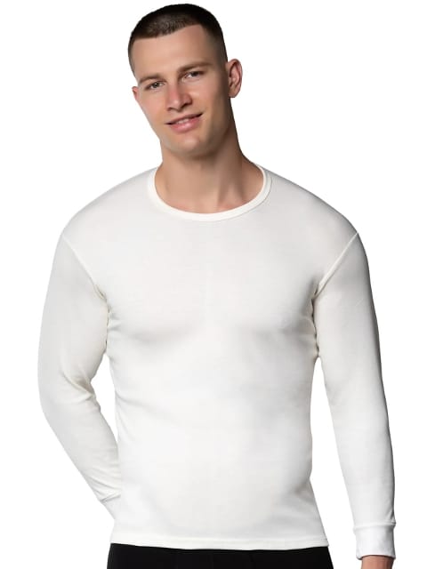 Uzun Kollu İnterlok Erkek Krem Fanila Gümüş 4016 - 2