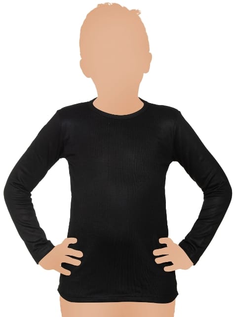 Uzun Kollu Kız Çocuk Termal Üst Fanila Gümüş 4073