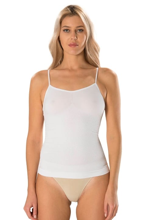 Vücuda Oturan İp Askılı Nefes Alan Atlet FormActive 2010 - Beyaz