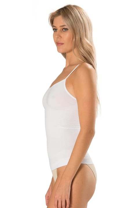 Vücuda Oturan İp Askılı Nefes Alan Atlet FormActive 2010 - Beyaz