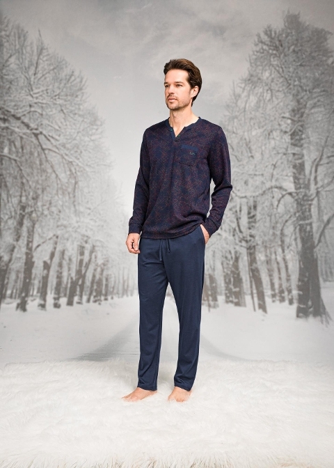 Düğmeli Cepli Uzun Kollu Pijama Takımı Doreanse 26K4599