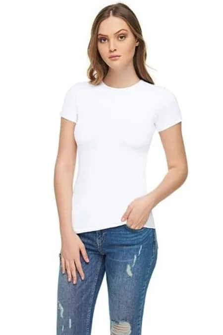 Tek Parça Kesim Yarım Kol Body Kolcu 2720 - Beyaz