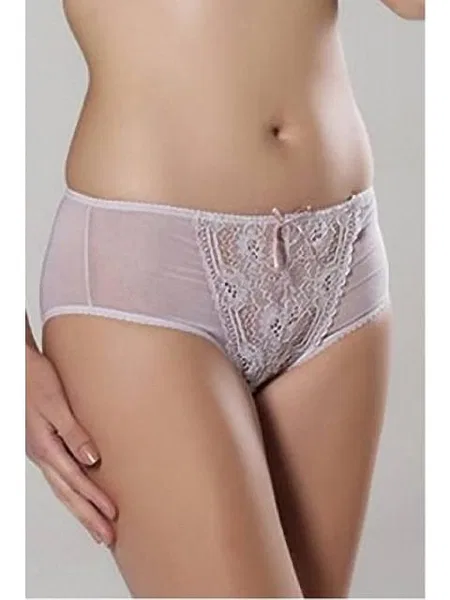 Yüksek Bel Dantel Detaylı Slip Külot Pudra Moonlight 3123 - Pudra