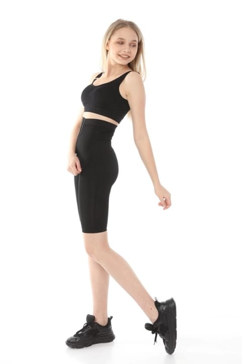 Yüksek Bel Kompresyon Korse Tayt FormActive 1022 - Siyah