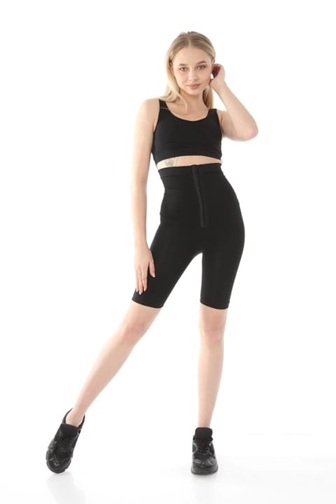 Yüksek Bel Kompresyon Korse Tayt FormActive 1022 - Siyah