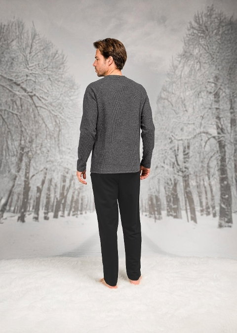 Pamuklu Cepli Uzun Kollu Erkek Pijama Takımı Doreanse 26K4597 - 2