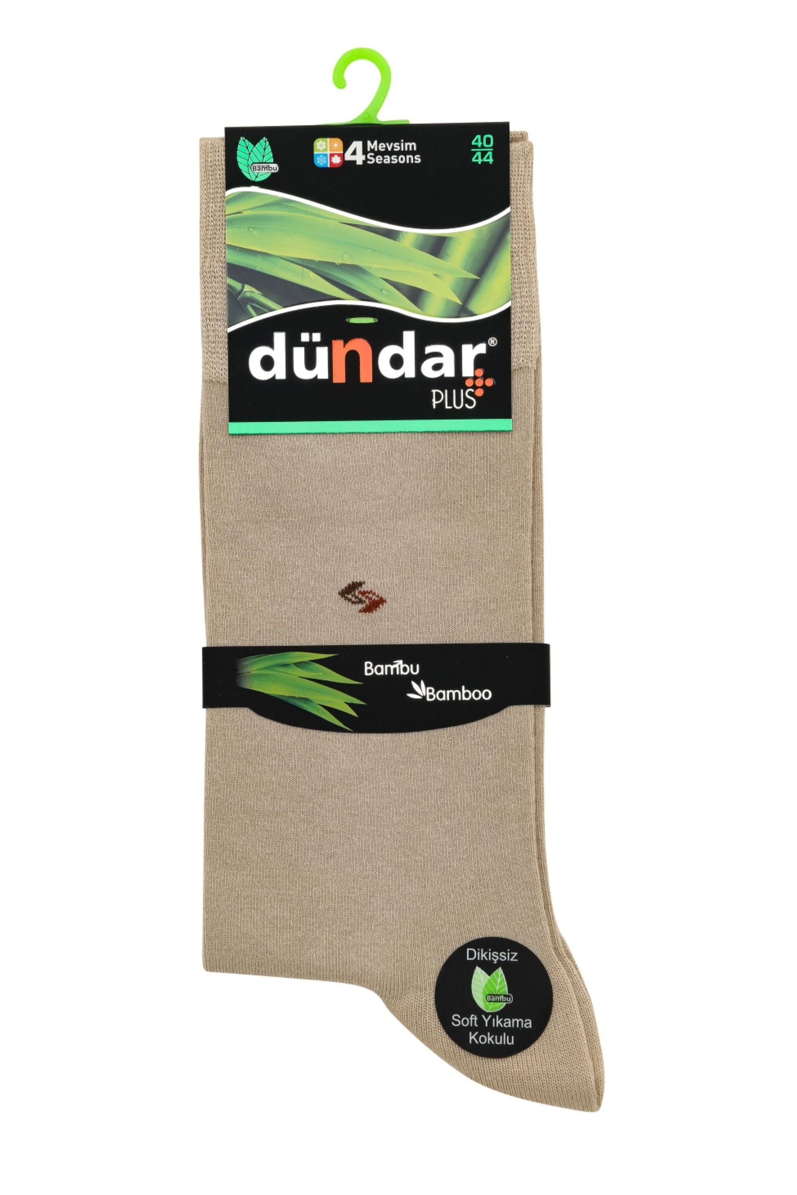 4 Mevsim 12'li Erkek Bambu Çorap 40-44 Dündar 5602_1 - Bej