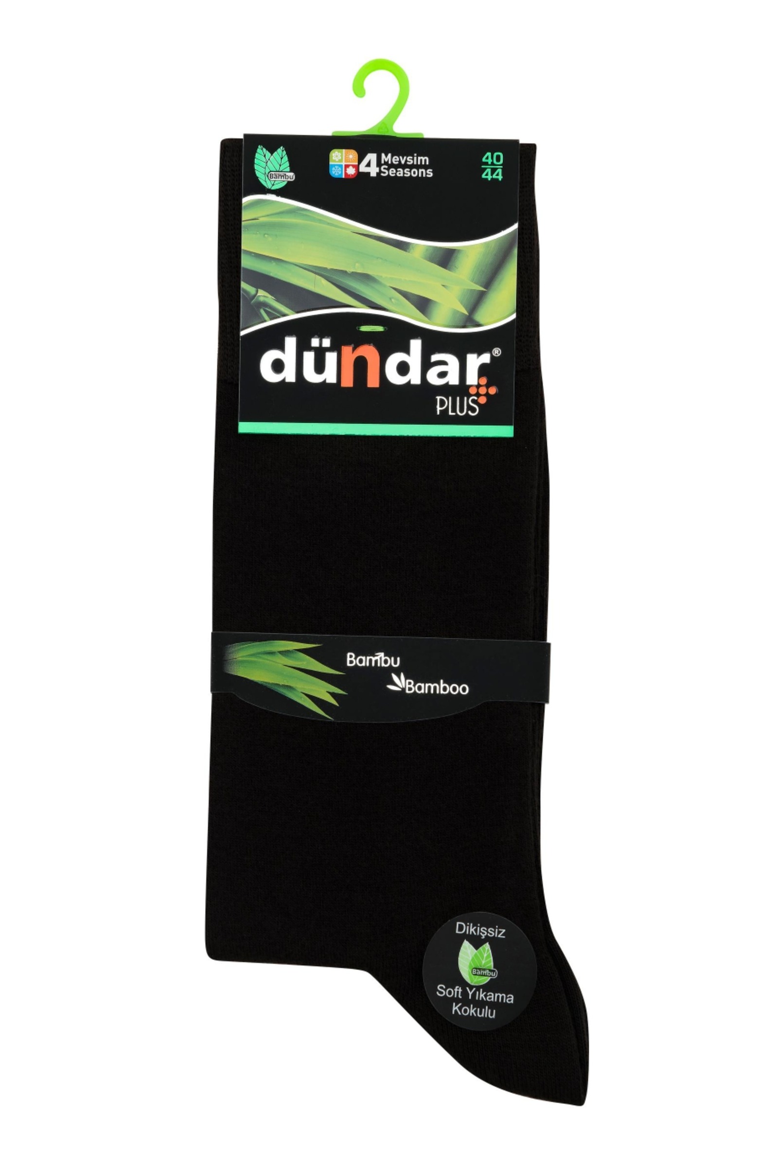 4 Mevsim 12'li Erkek Bambu Çorap 40-44 Dündar 5602_1 - Siyah