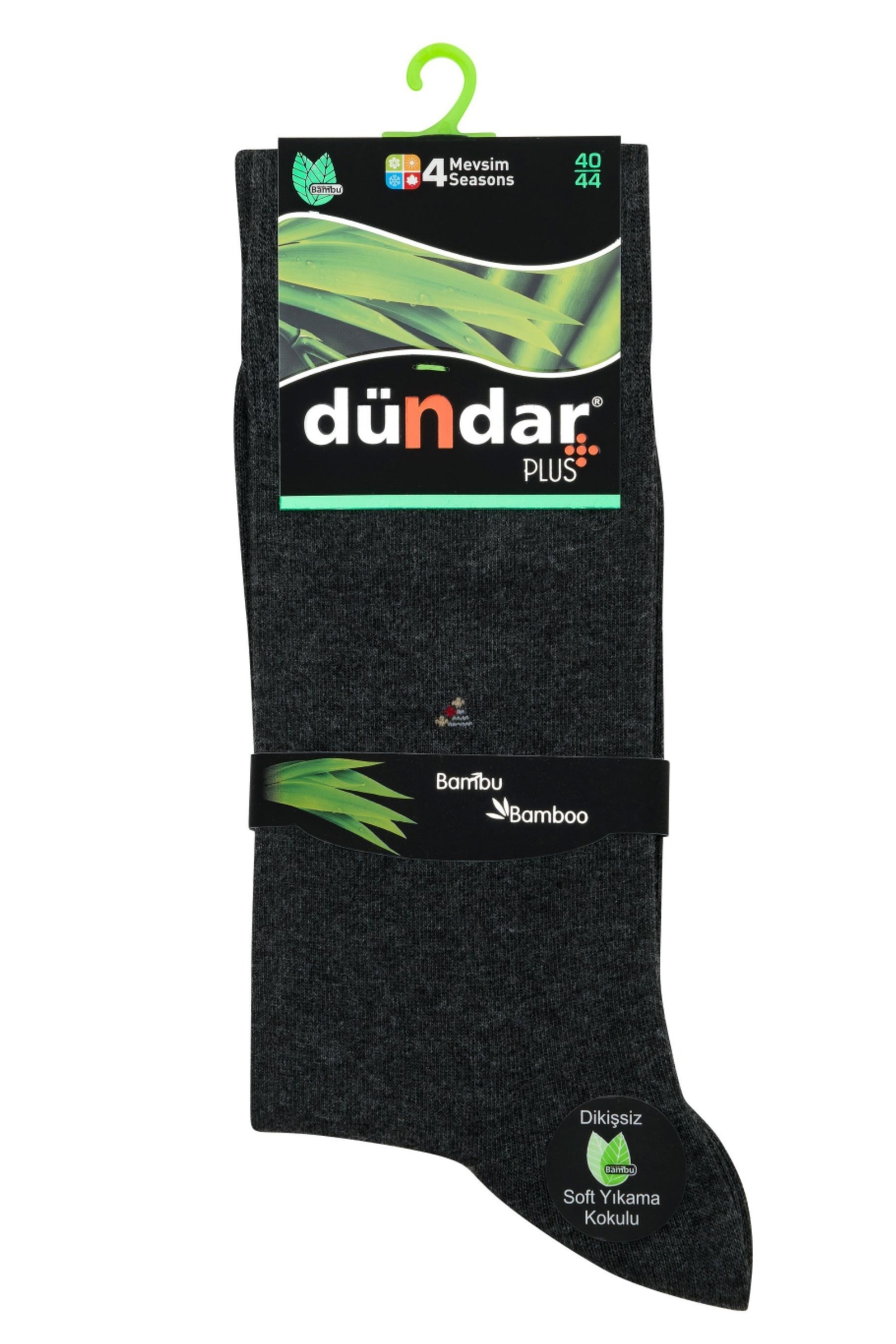 4 Mevsim 12'li Erkek Bambu Çorap 40-44 Dündar 5602 - Antrasit