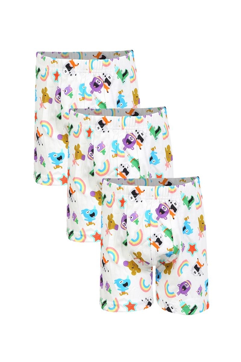 Erkek Çocuk 3lü Beyaz Boxer Akbeniz C003 - Beyaz