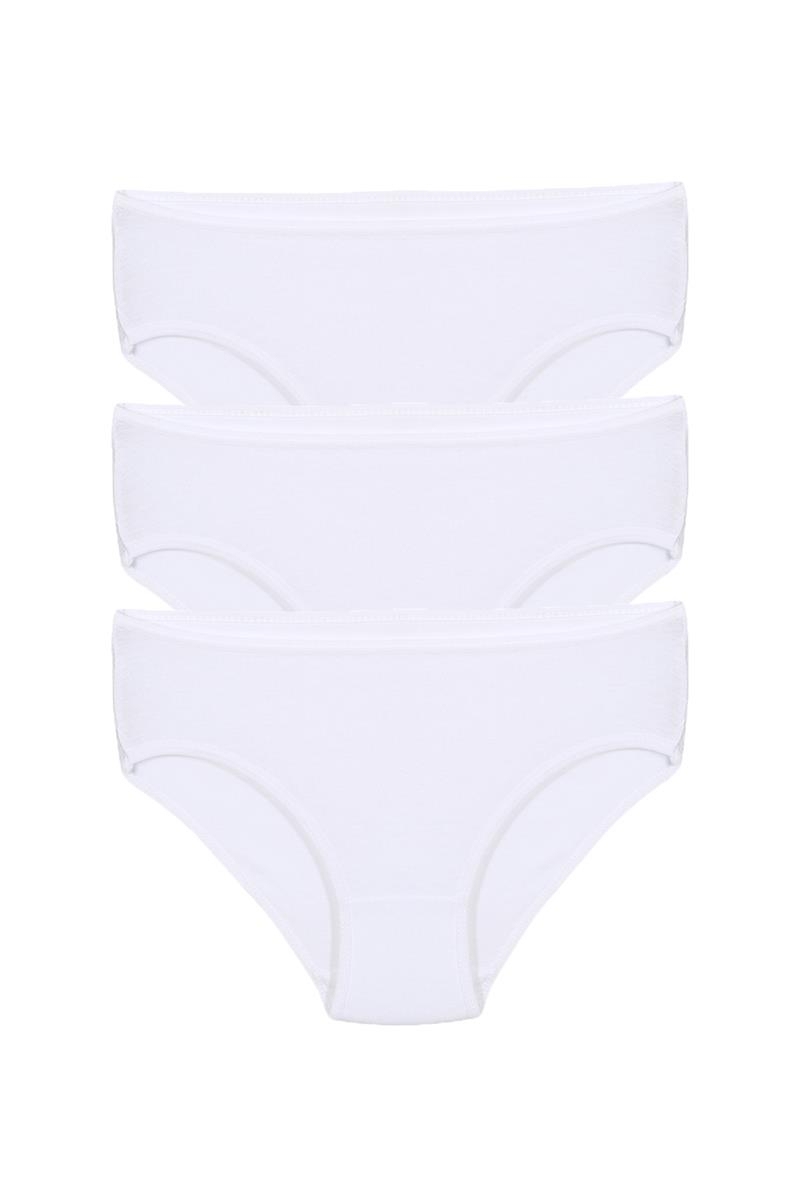 Kız Çocuk 3lü Beyaz Külot Akbeniz C001 - Beyaz
