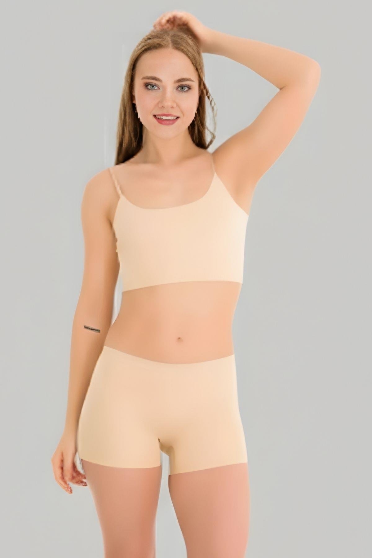 Yüksek Bel Destekli Boxer Külot Anı 4229 - Ten