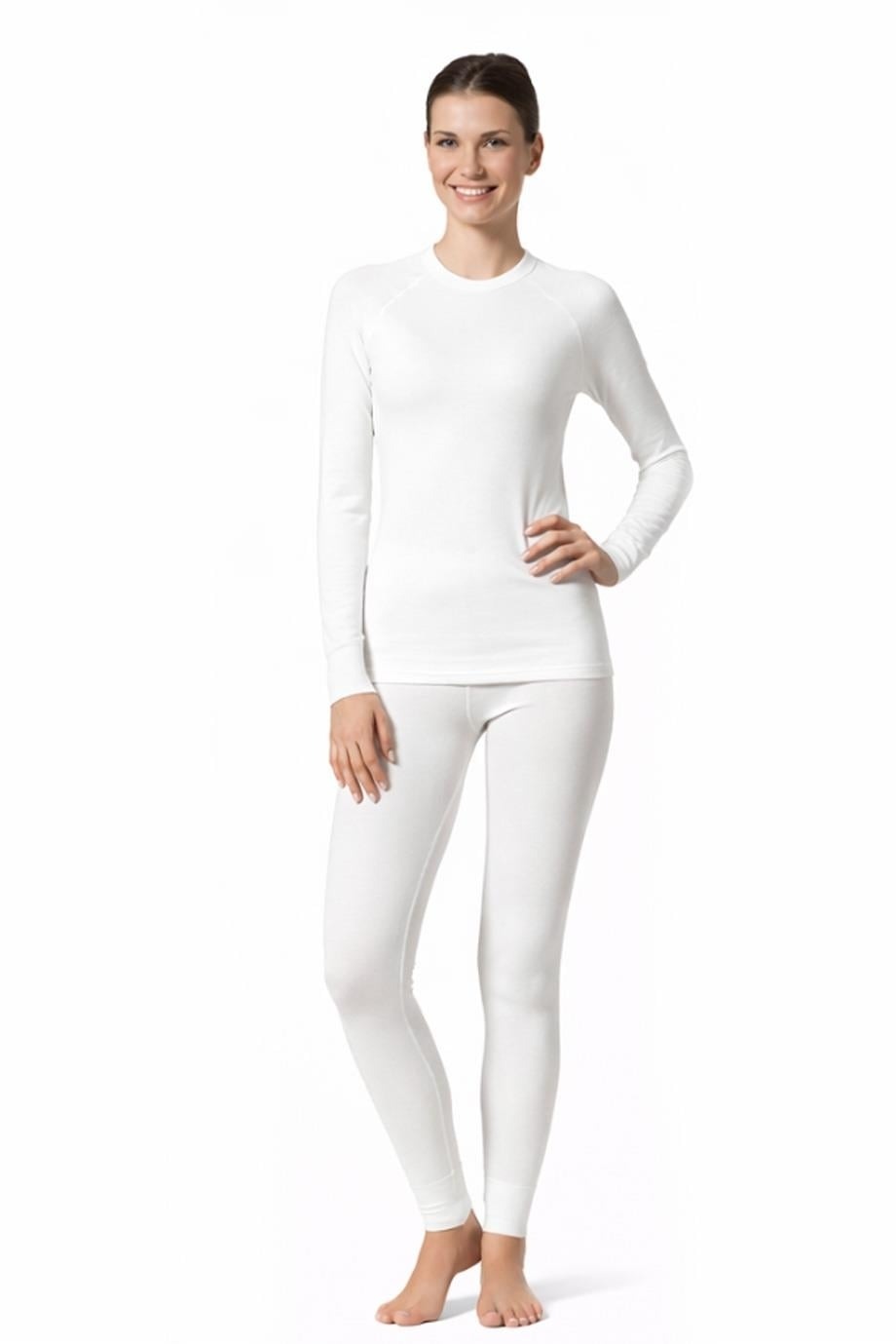 Viloft Polyester Elastan Uzun Termal Üst Çift Kaplan 1012 - Beyaz