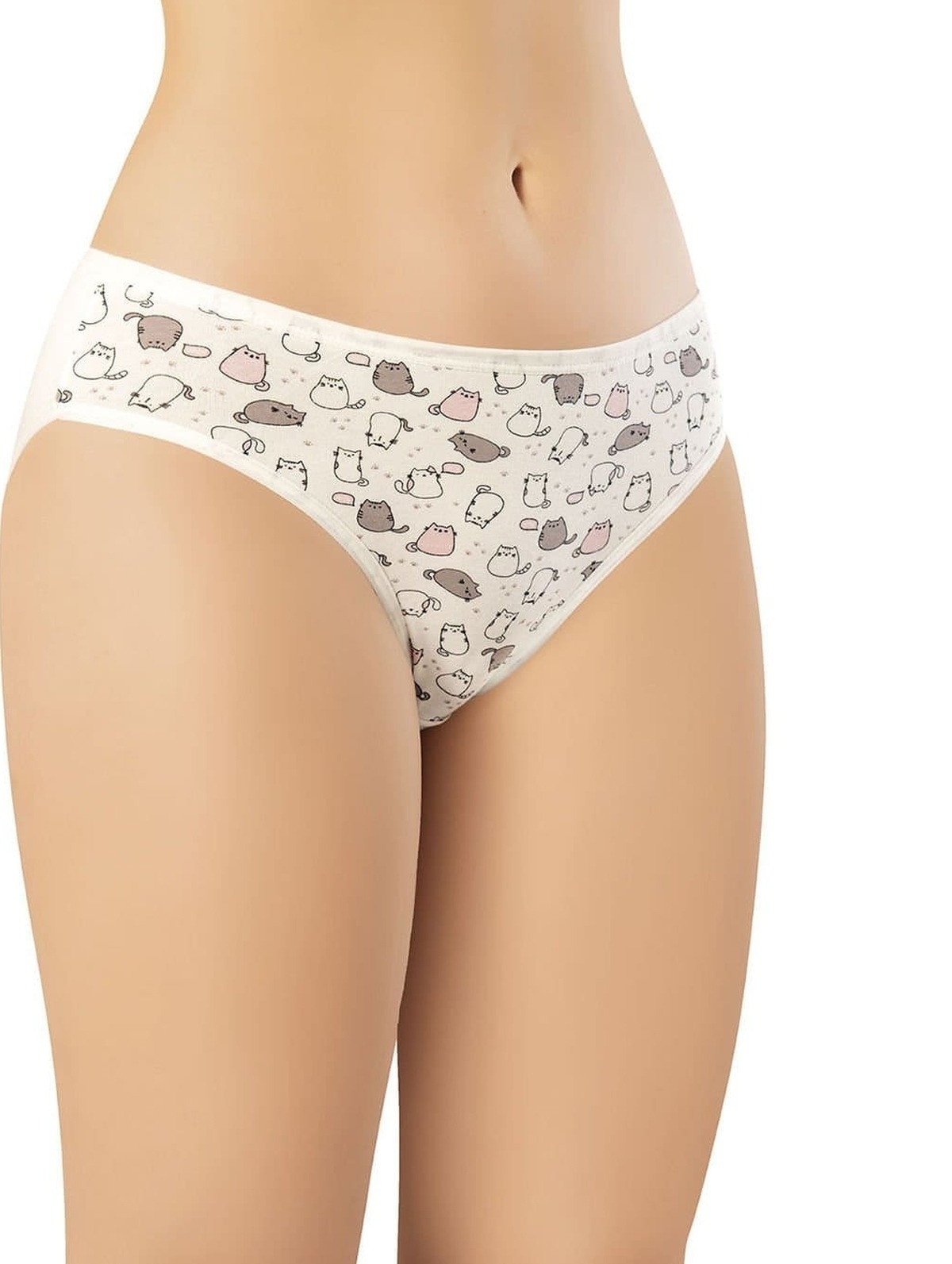 Yüksek Bel Destekli Desenli Kadın Bikini Slip Külot Kota 5004 - Asorti