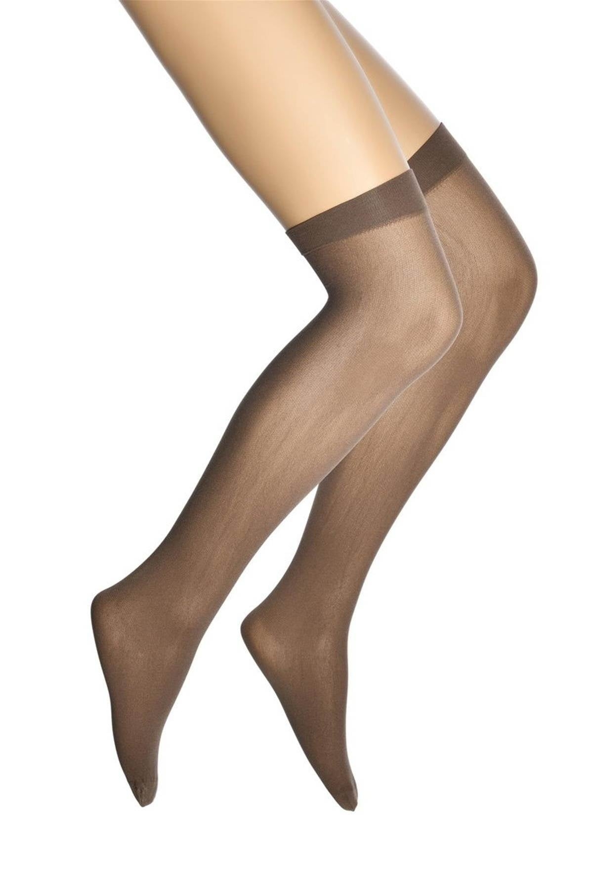 Kalın Mus Kaçmaz Lastikli Kadın Çorap Dore 10418 - Koyu Vizon