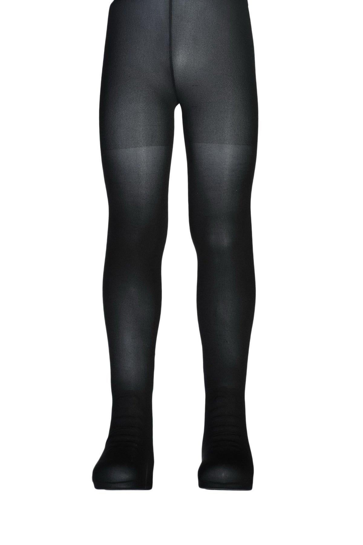 Yüksek Pamuk Oranı Kaydırmaz Çocuk Külotlu Çorap Dore 11293 - Siyah