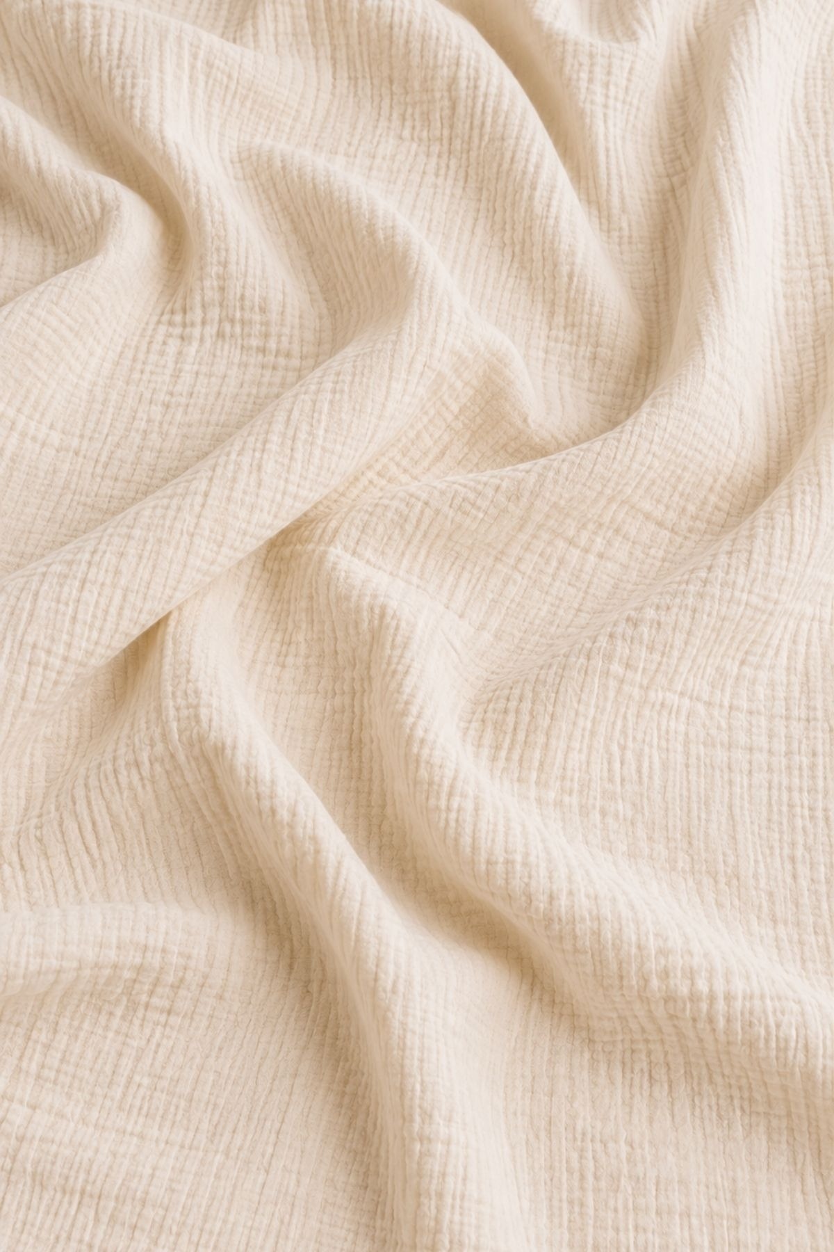 Ekru Kahve Biyeli Müslin Bağlama Detaylı Uzun Kollu Pijama Takımı Bella Notte 61131 - Bej