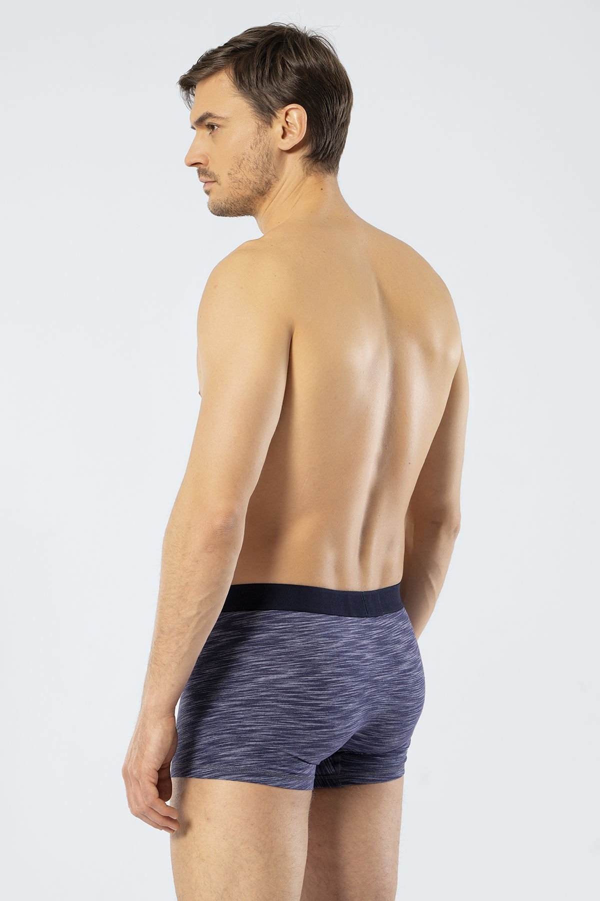 Pamuklu Elastan Erkek Boxer Cacharel 1324 - 2'li paket (lacivert & mavi)