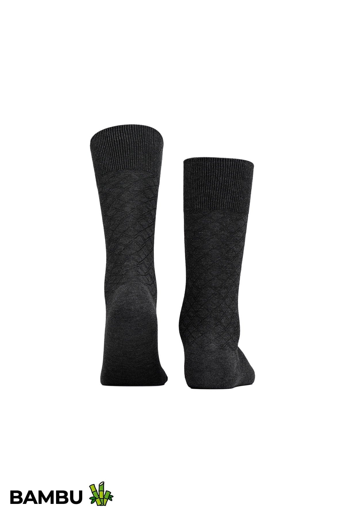 Mısırlı Erkek Bambu 6 Çift Baklava Desenli Süper İnce Soket Çorap Çok Renkli Mısırlı ESKT000211 - Görsel 7