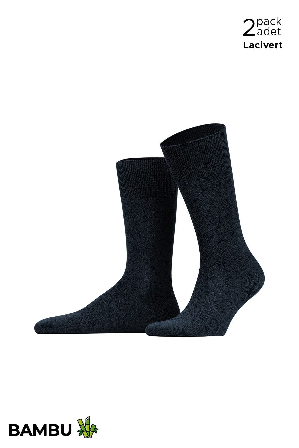 Mısırlı Erkek Bambu 6 Çift Baklava Desenli Süper İnce Soket Çorap Çok Renkli Mısırlı ESKT000211 - Görsel 4