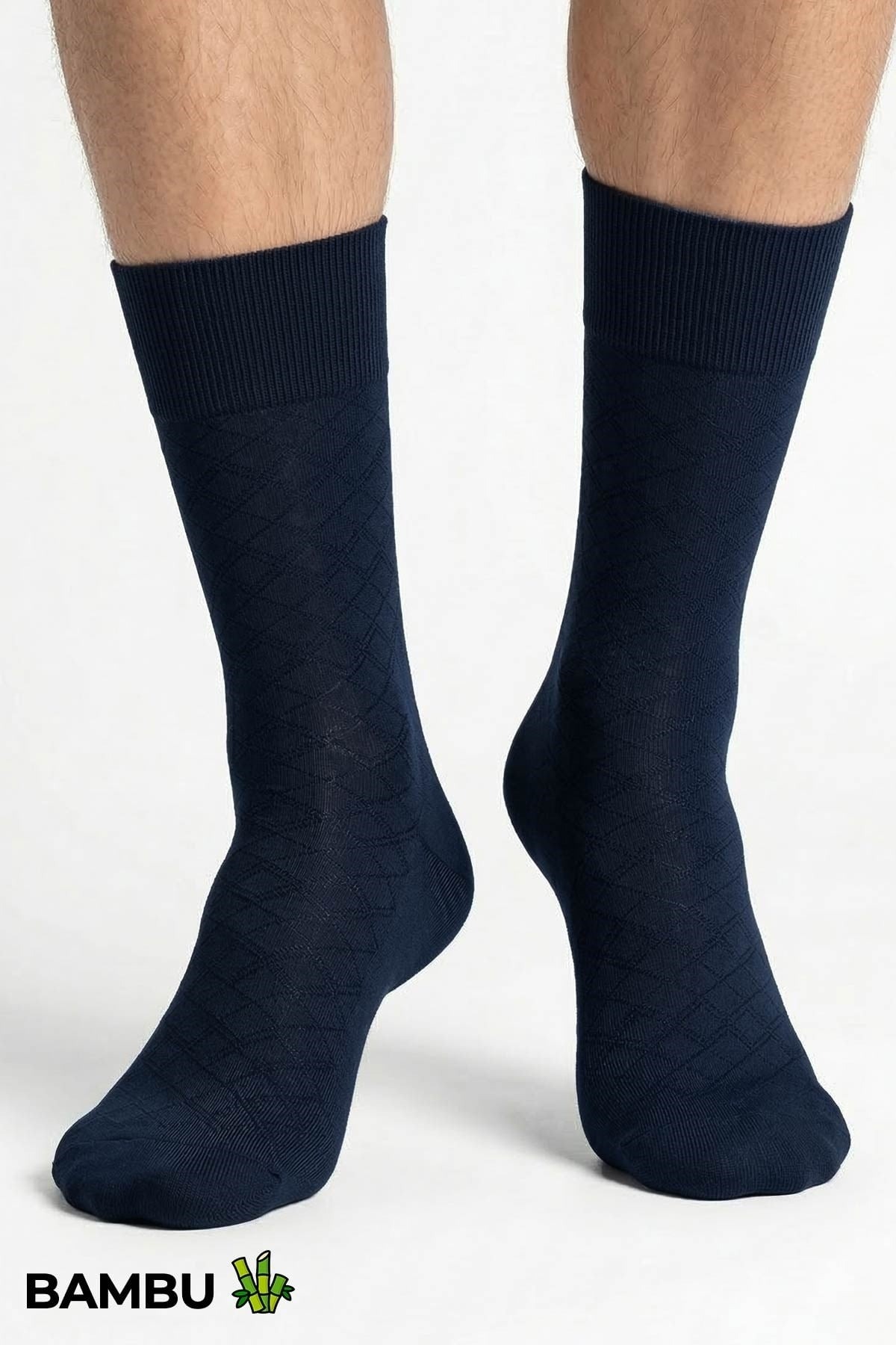 Mısırlı Erkek Bambu 6 Çift Baklava Desenli Süper İnce Soket Çorap Çok Renkli Mısırlı ESKT000211 - Görsel 8