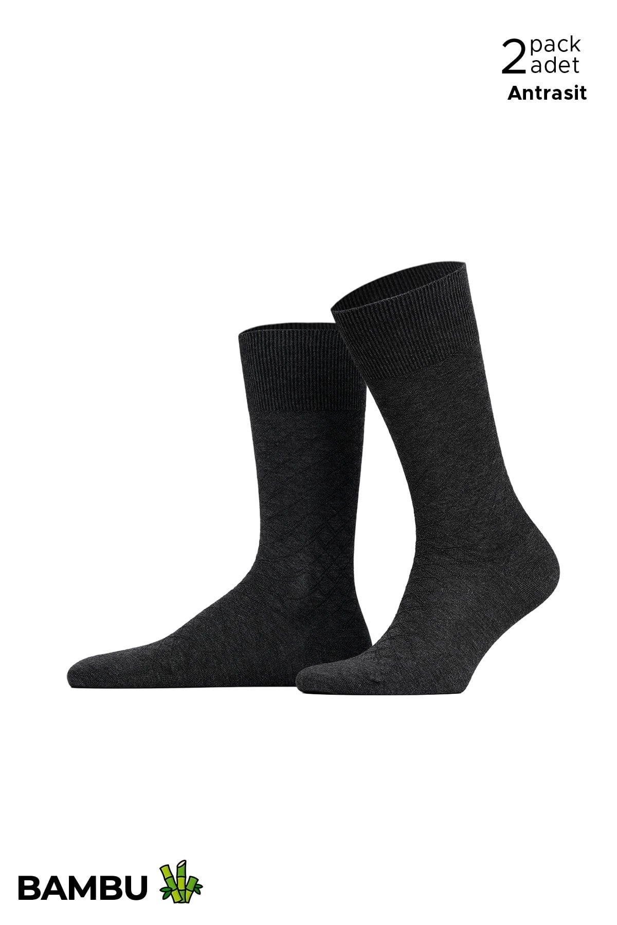 Mısırlı Erkek Bambu 6 Çift Baklava Desenli Süper İnce Soket Çorap Çok Renkli Mısırlı ESKT000211 - Görsel 6