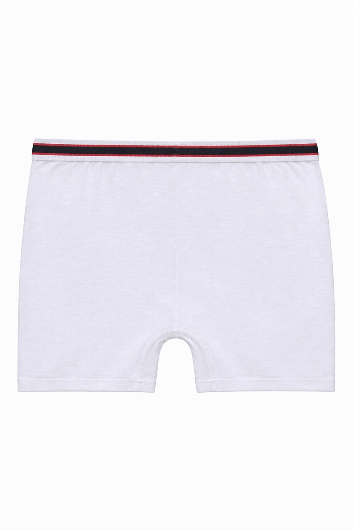 Erkek Çocuk %100 Pamuklu Esnek Yumuşak Boxer Şort 10'lu Paket Özkan 0711 - Beyaz