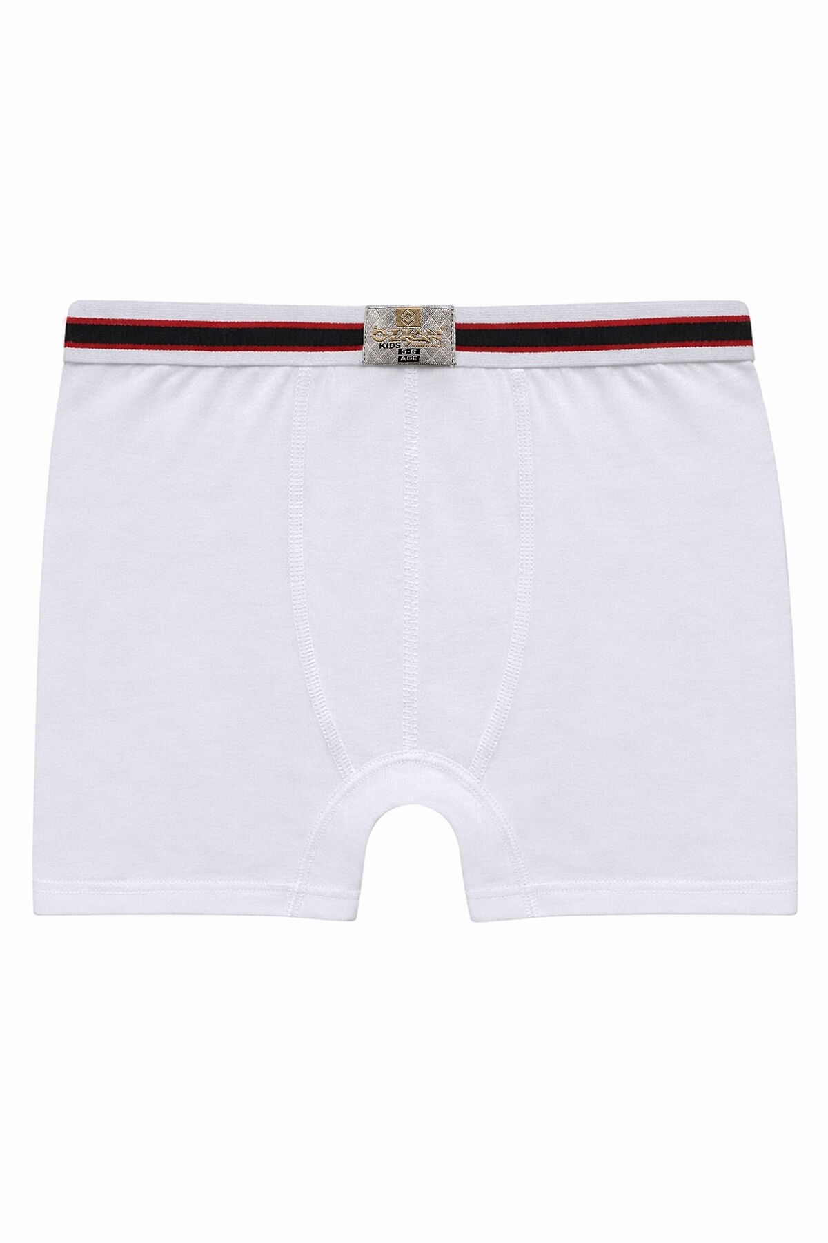 Erkek Çocuk %100 Pamuklu Esnek Yumuşak Boxer Şort 10'lu Paket Özkan 0711 - Beyaz