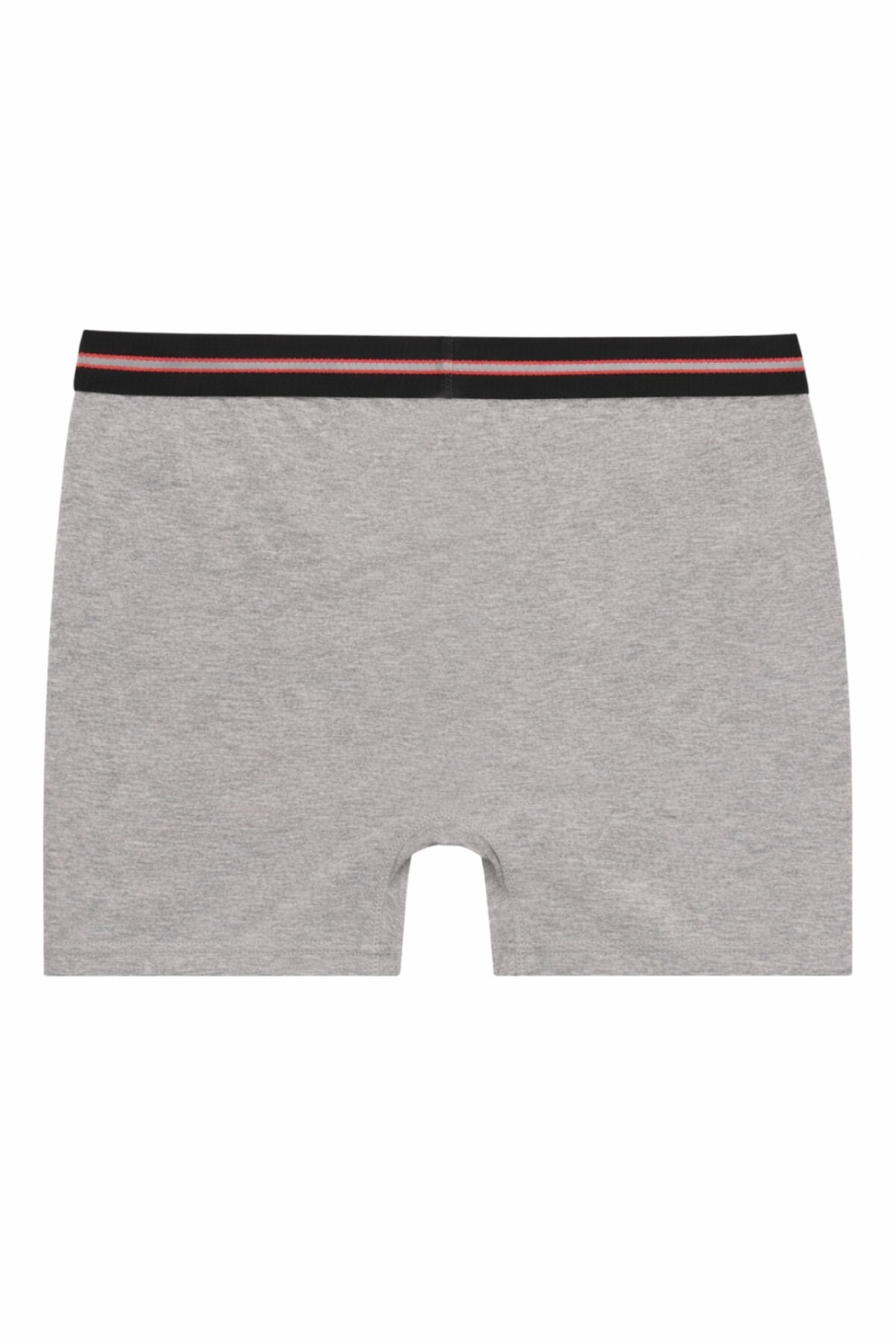 Erkek Çocuk %100 Pamuklu Esnek Yumuşak Boxer Şort 10'lu Paket Özkan 0711 - Gri Melanj