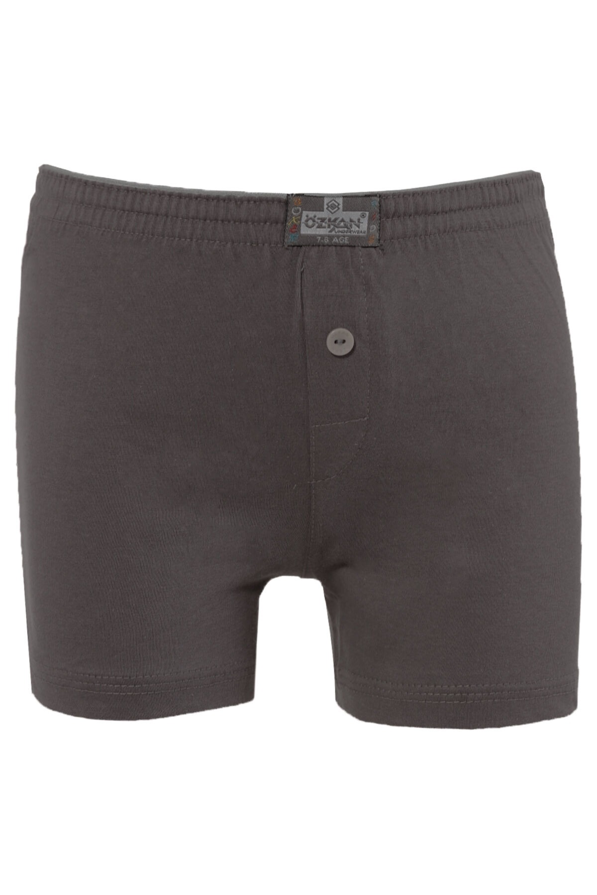 Erkek Çocuk %100 Pamuklu Süprem Penye Premium Kumaş Birinci Sınıf A Kalite Boxer Şort Özkan 31223 - Gri Melanj