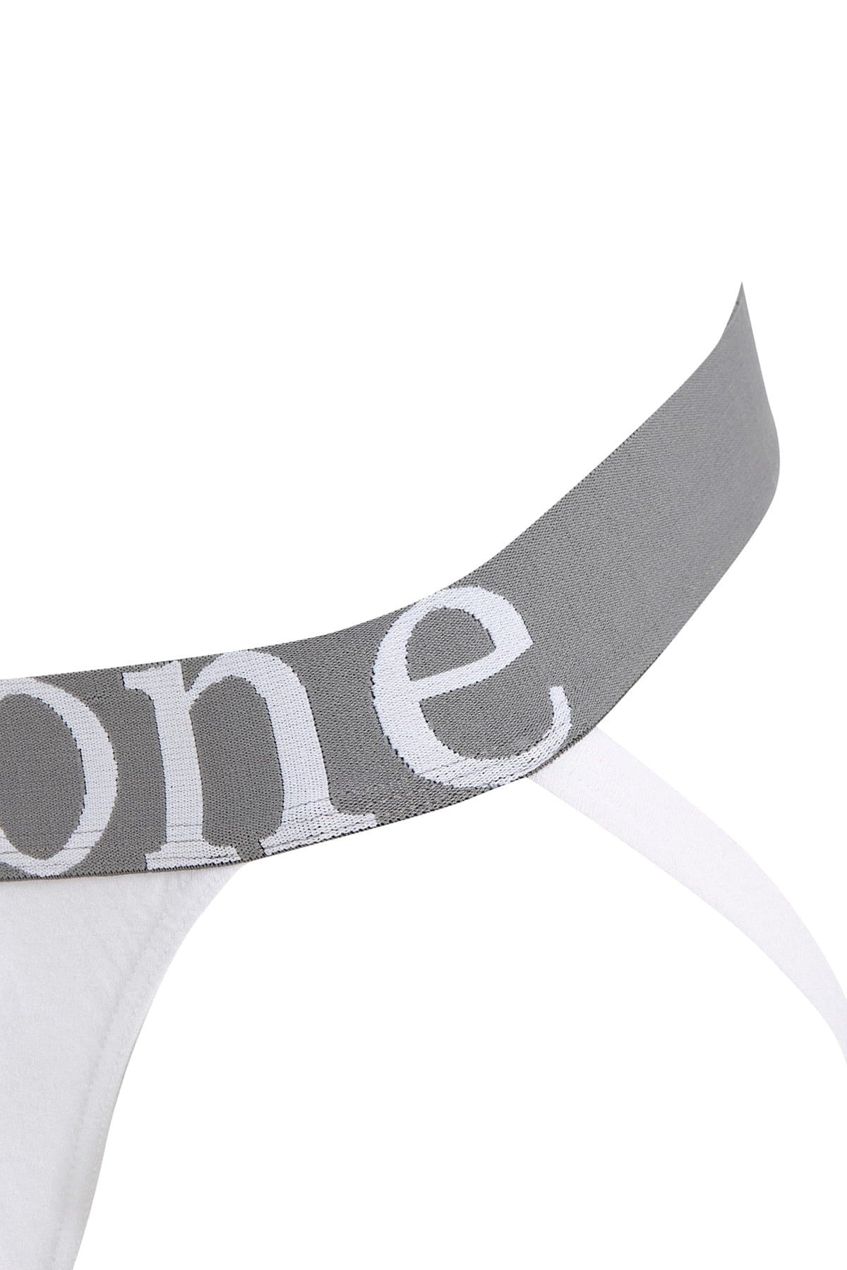 Erkek Fantezi Arkası Açık Beyaz Pamuklu Jockstrap Darkzone DZ-1402-02-S - Görsel