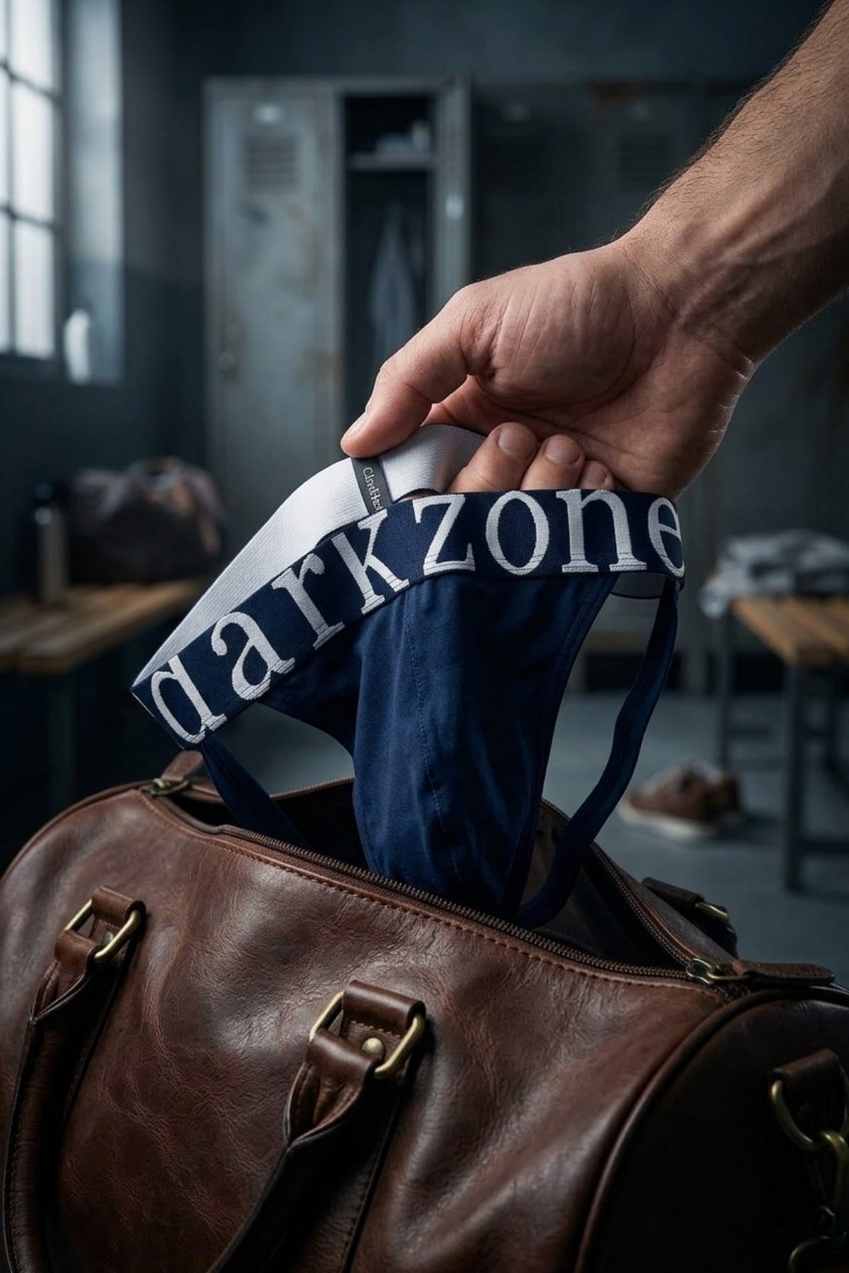 Erkek Fantezi Arkası Açık Lacivert Pamuklu Jockstrap Darkzone - Görsel