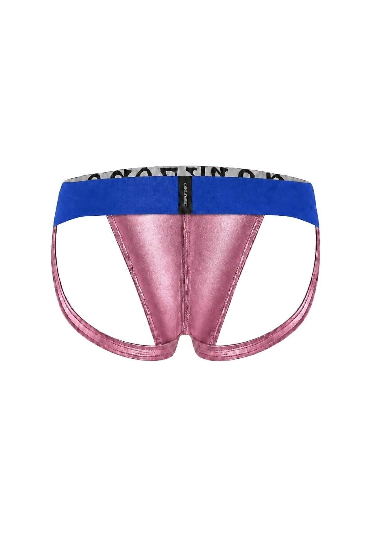 Erkek Fantezi Arkası Açık Pembe Deri Jockstrap Darkzone DZ-1401-11-S - Görsel