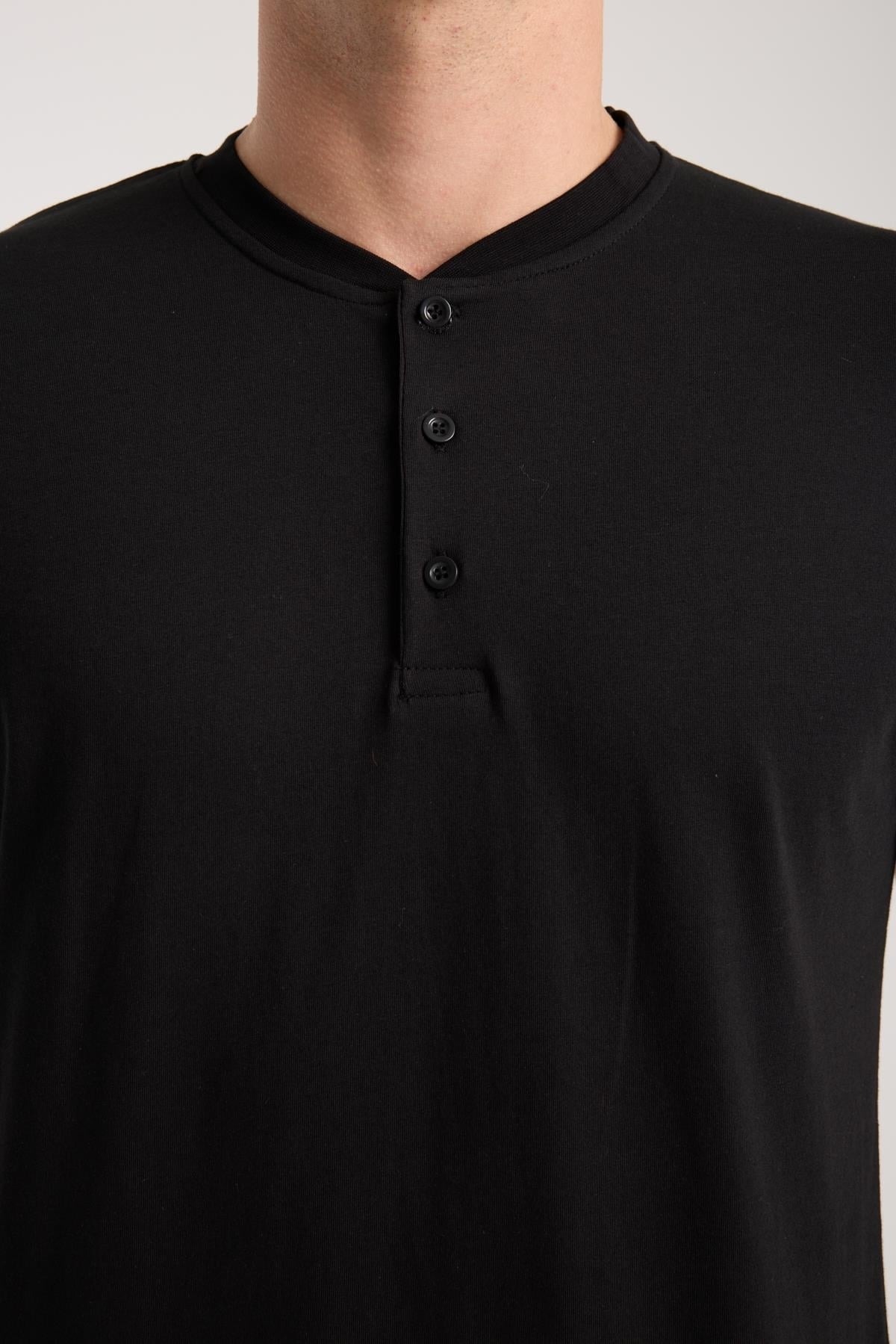 Erkek Füme Düğmeli Yaka Kısa Kollu Pijama Takımı Akbeniz 6878 - Füme