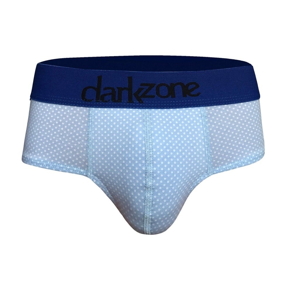 Erkek Nokta Desenli Açık Mavi Pamuklu Lastikli Slip Külot Darkzone DZ-1103-103-S - Görsel