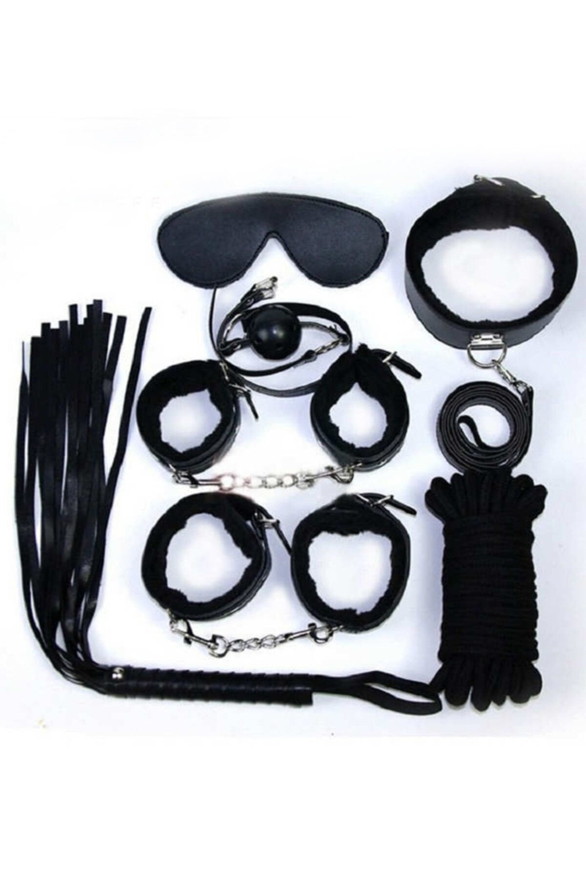 Harness Kelepçeli Fantezi Set 7li Nightlight 8014 - Kırmızı