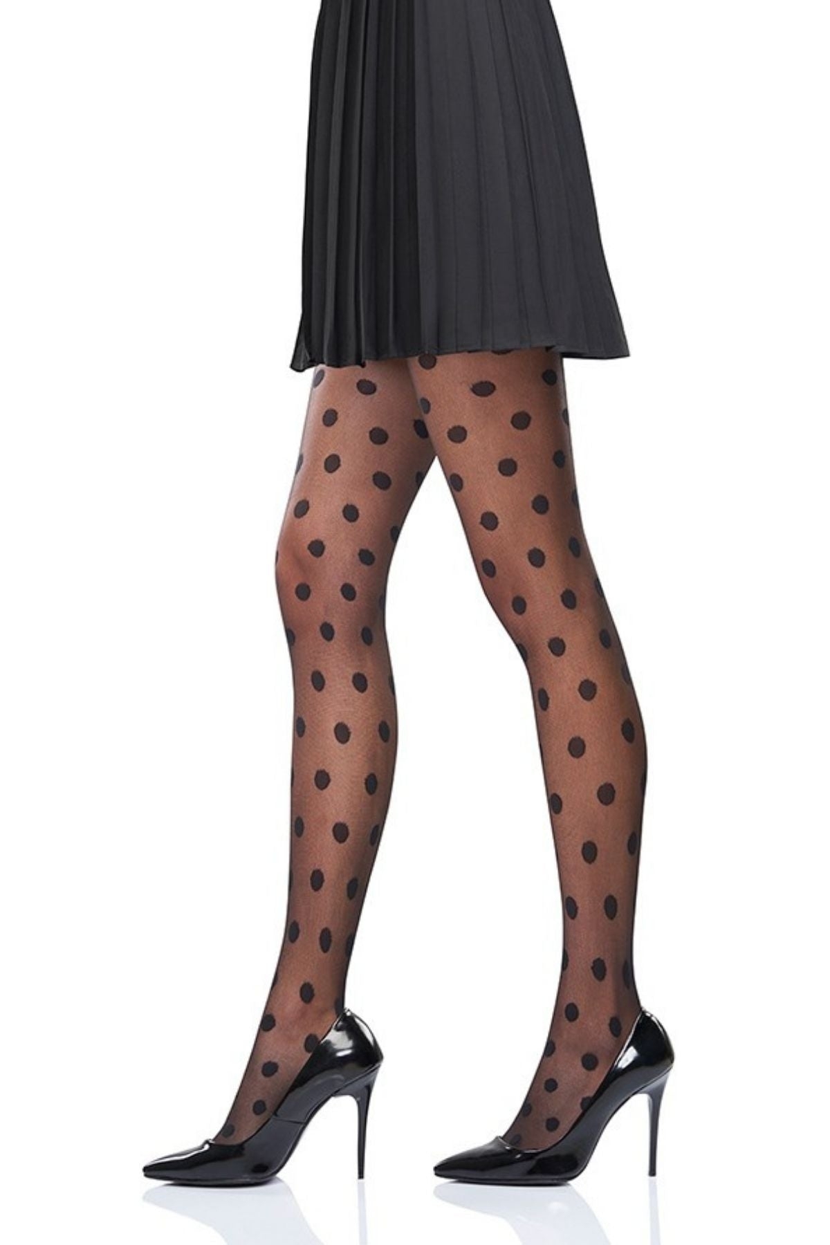 Bubble Desenli 20 Denye Kadın Külotlu Çorap Italiana 8030 - Siyah