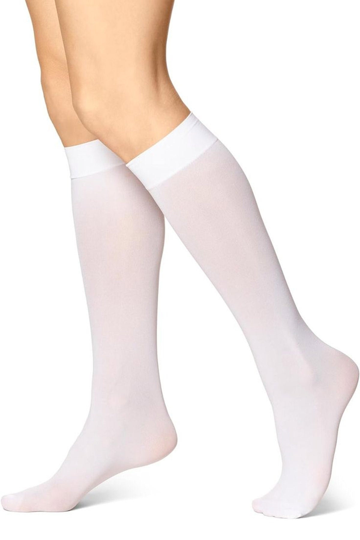 Mikro 40 Denye Kadın Dizaltı Çorap Beyaz Italiana 1014 - Beyaz