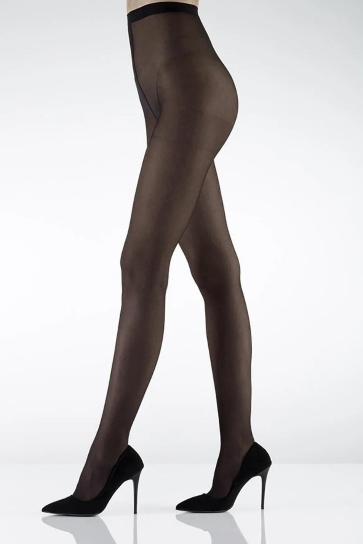 40 Denye Opak Kadın Külotlu Çorap Somon ITALIANA 1118 - Siyah