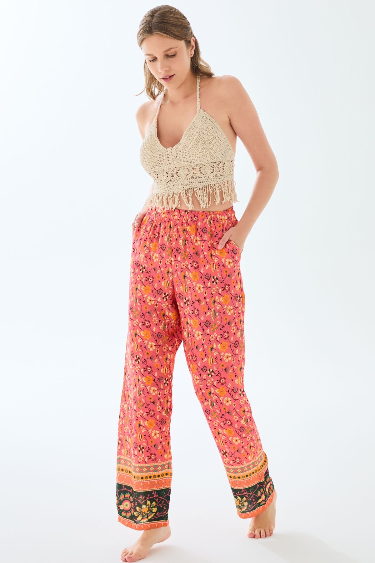 Kadın Büstiyer ve Pantolon Takım Anıl 11635 - Koyu Ten