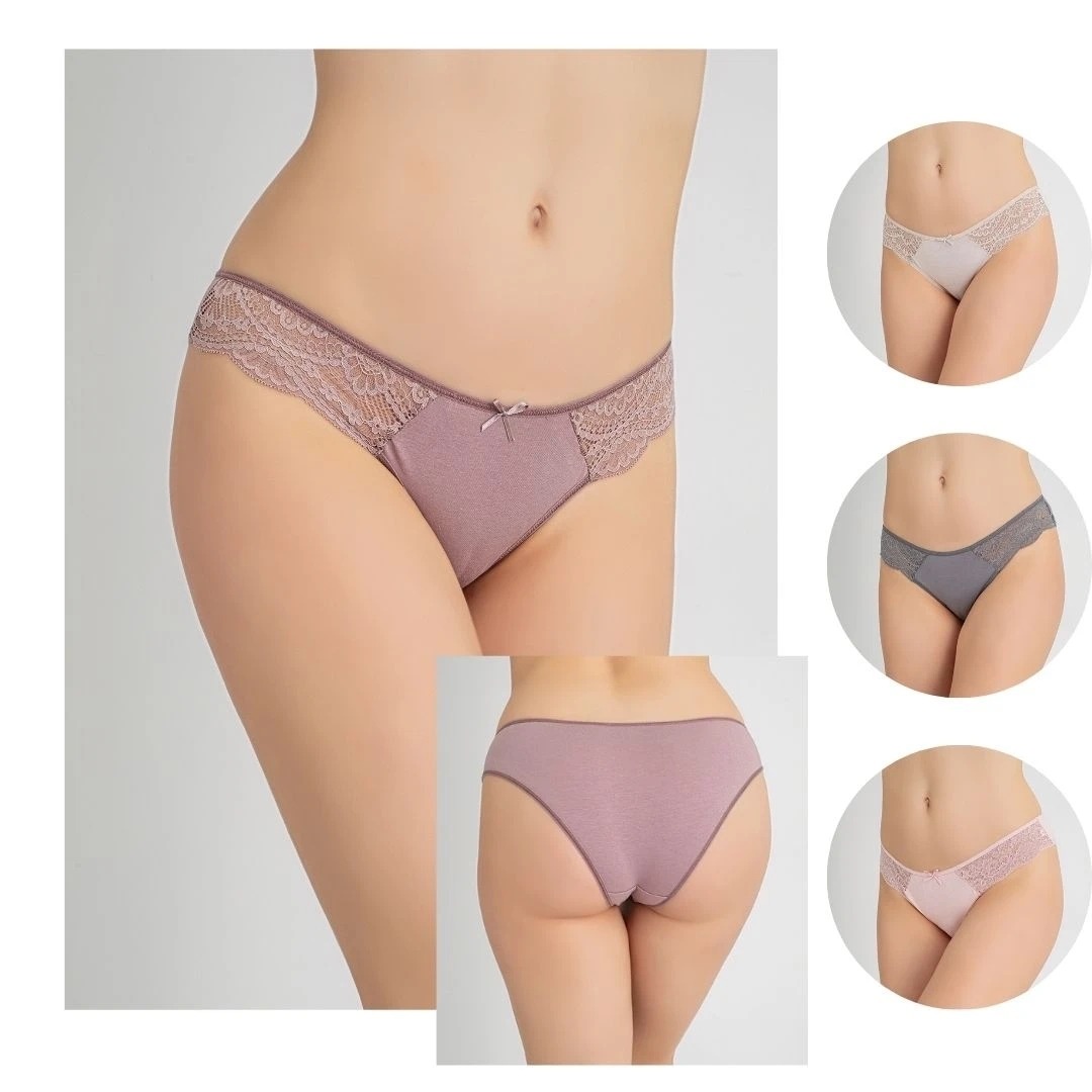 Kadın Dantelli Külot 4'lü Paket Confeo C804-003 - Asorti3