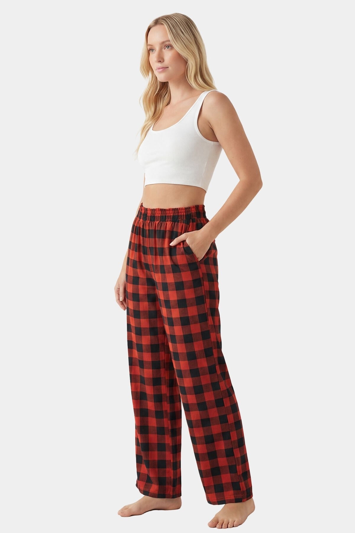 Türen Dokuma Tek Alt Pantolon Turuncu 1 Türen 3616 - Görsel 2