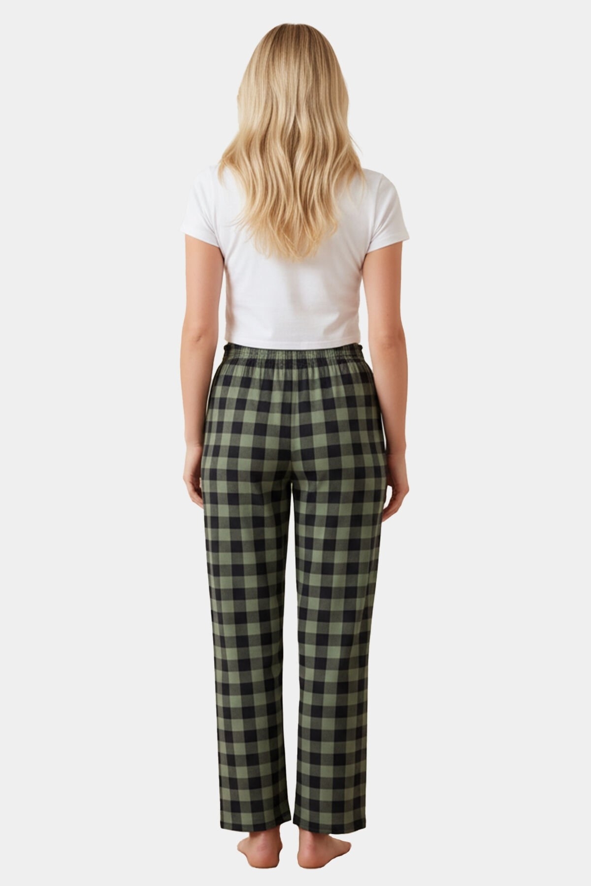 Yumuşak Dokuma Tek Alt Pantolon Yeşil Türen 3616 - Yeşil